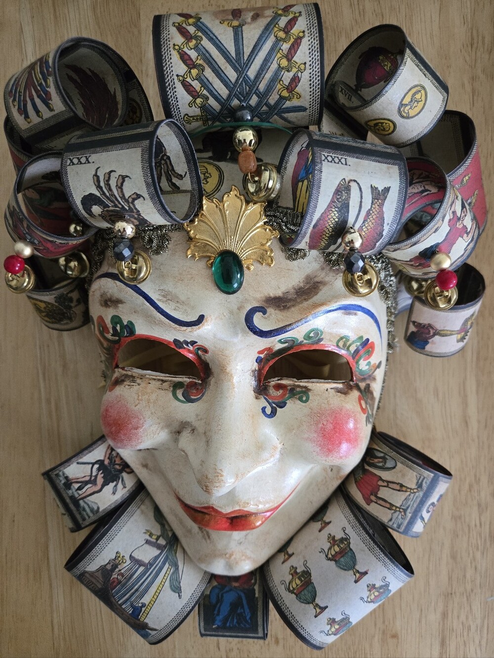 Vintage Very Detailed Jester Venetian Mask